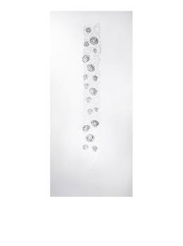 Panneau d'espace bouquet en cristal incolore, verre satiné, moyen modèle - Lalique